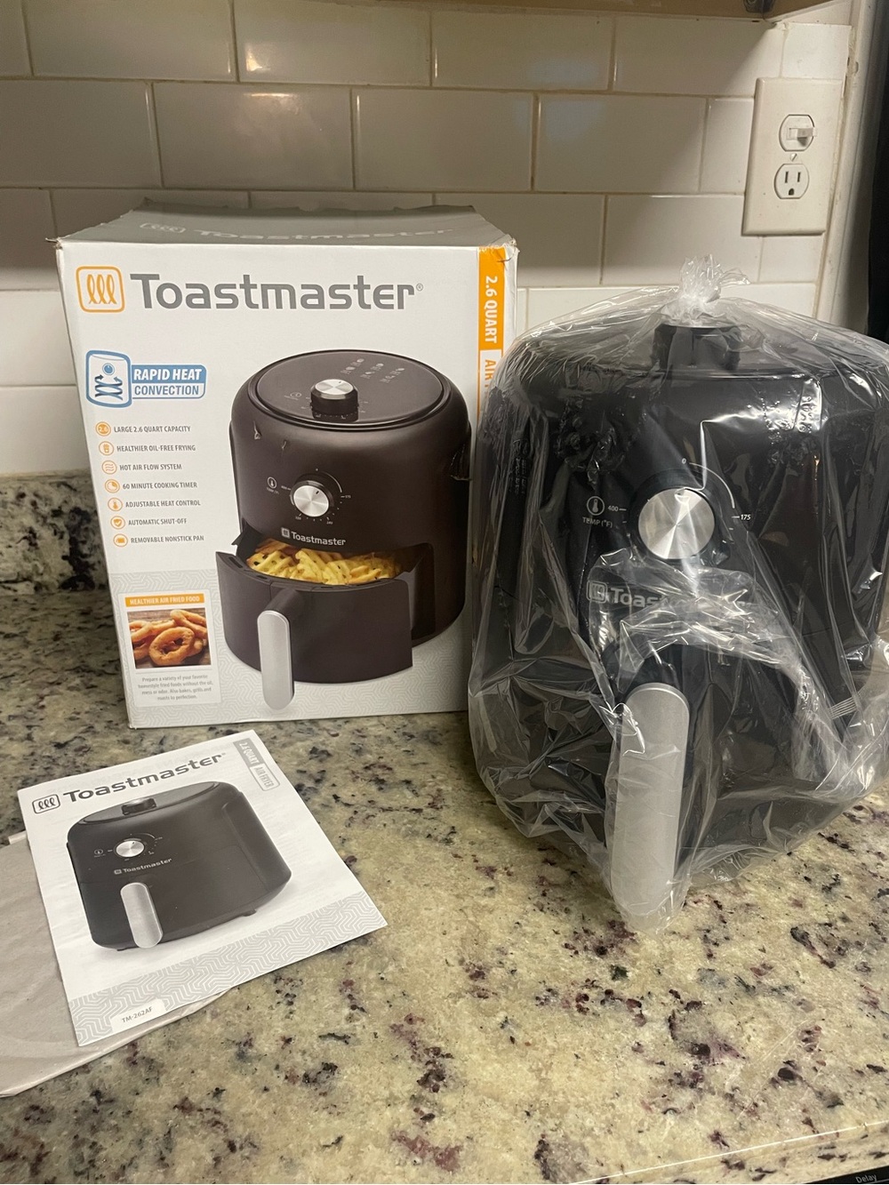 New Toastmaster air fryer 2.6 quart kitchen cooler appliance compact electric to